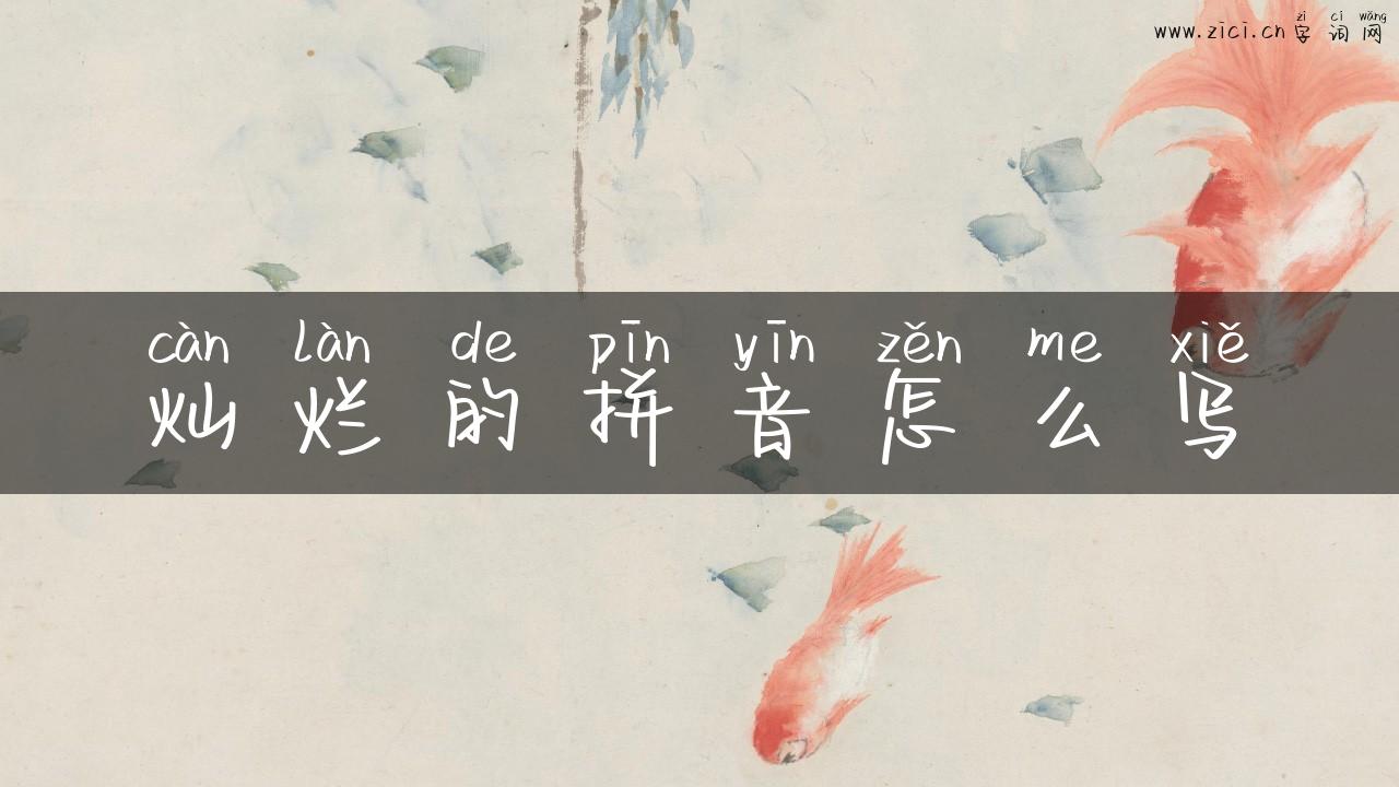 灿烂的拼音怎么写