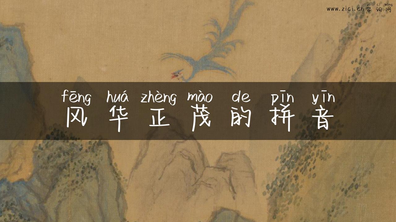 风华正茂的拼音