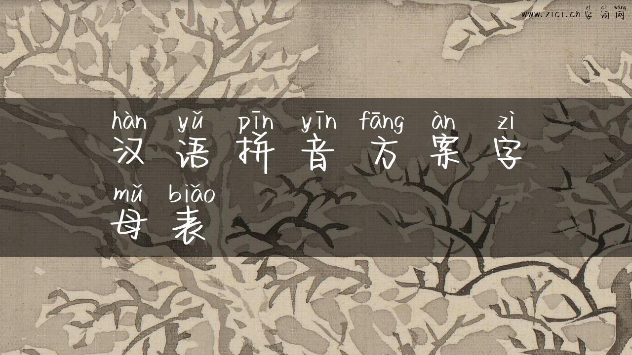 汉语拼音方案字母表