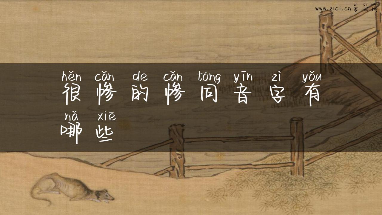 很惨的惨同音字有哪些