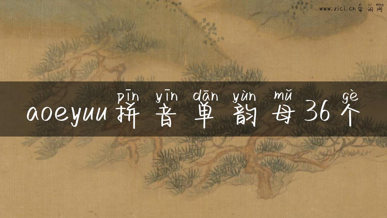 aoeyuu拼音单韵母36个