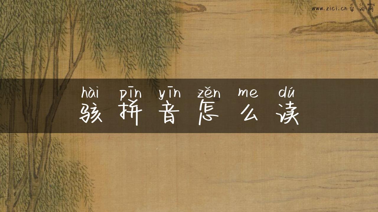 骇拼音怎么读