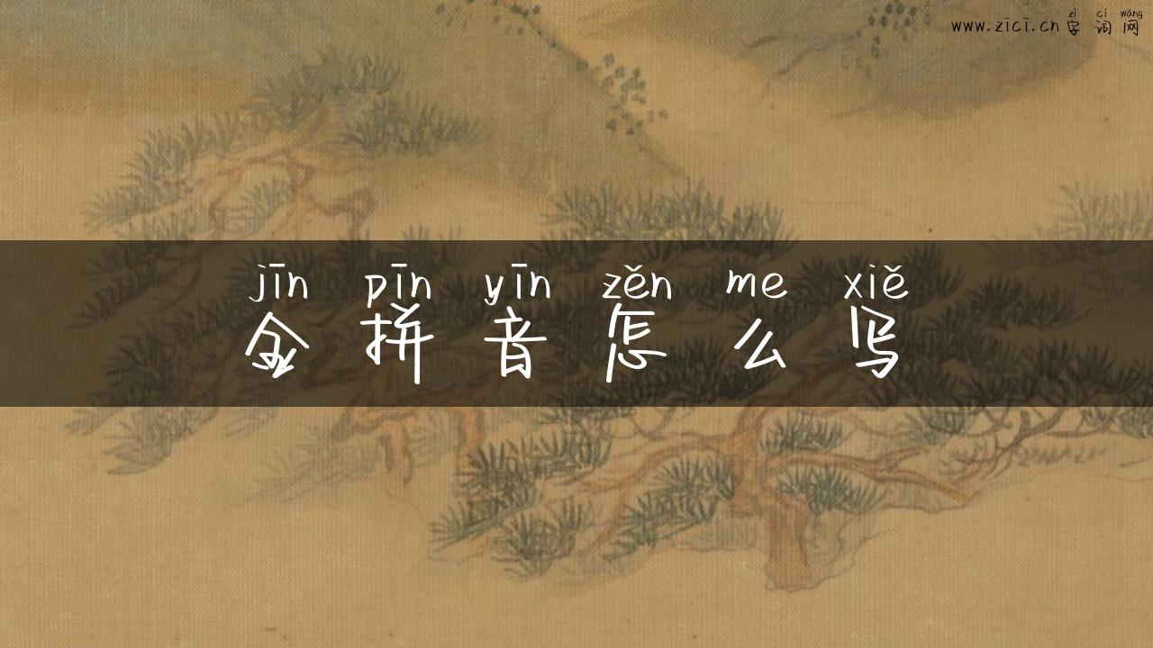金拼音怎么写