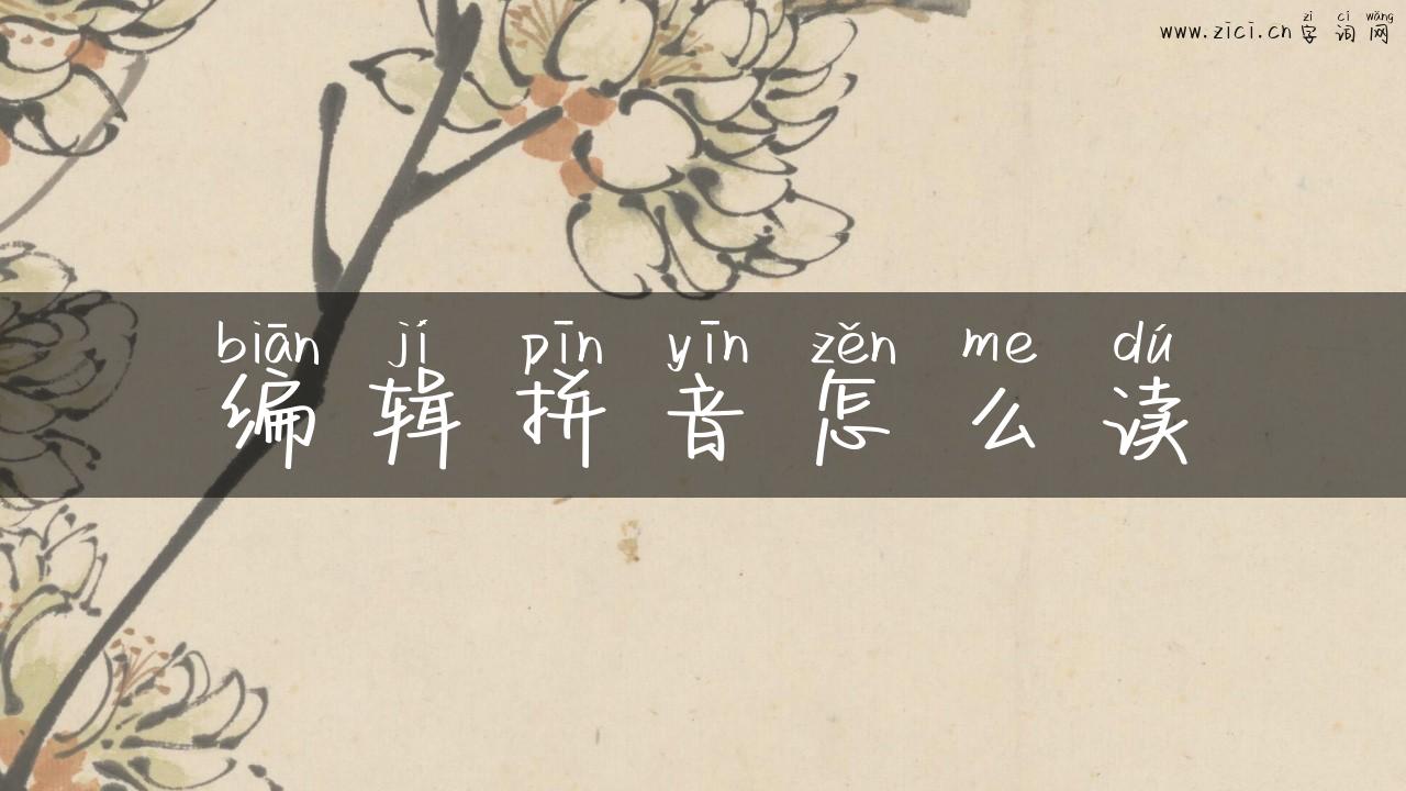 编辑拼音怎么读