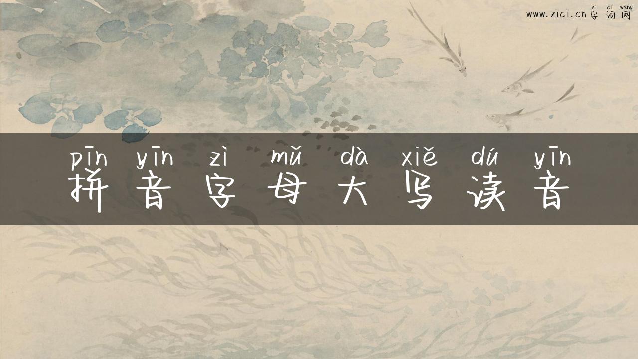 拼音字母大写读音
