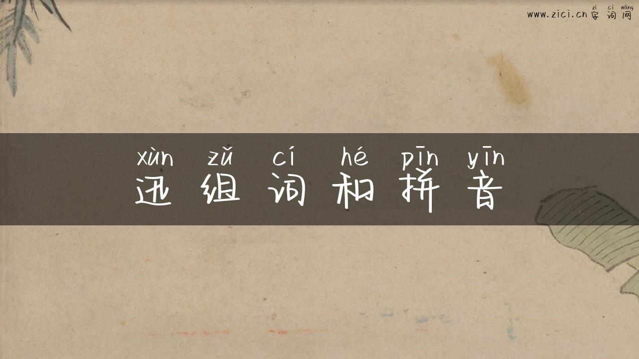 迅组词和拼音