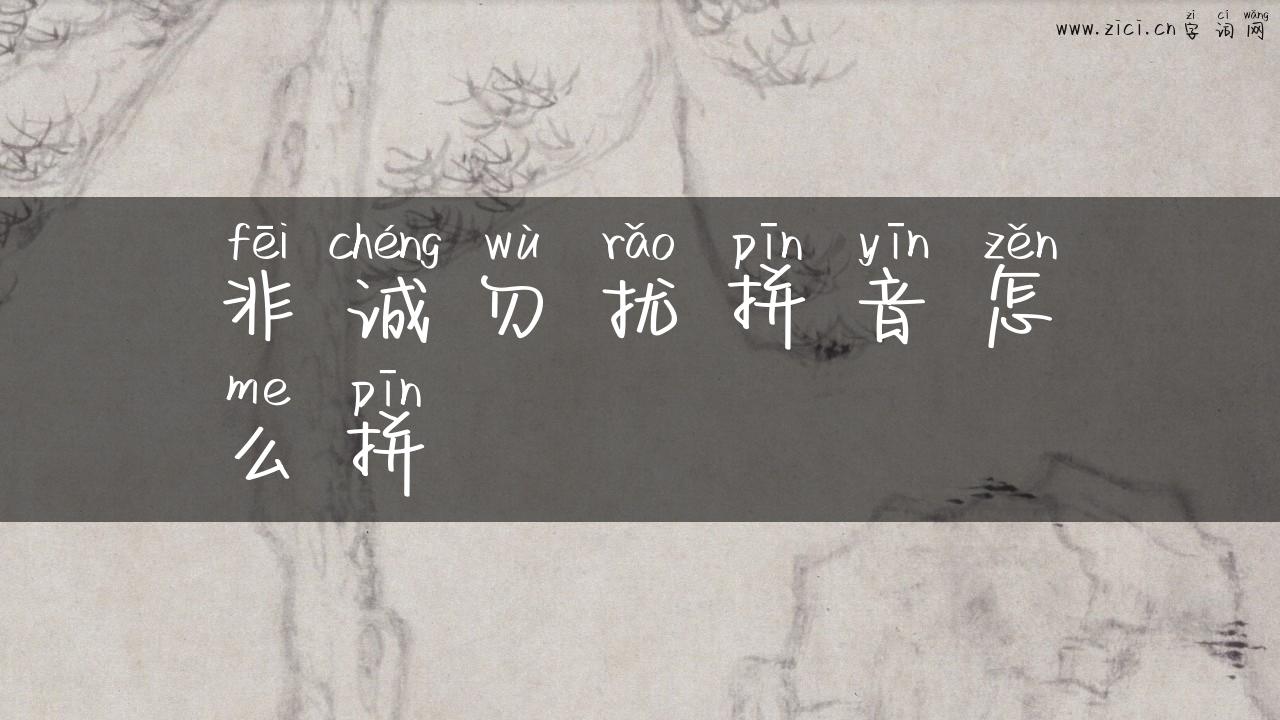 非诚勿扰拼音怎么拼