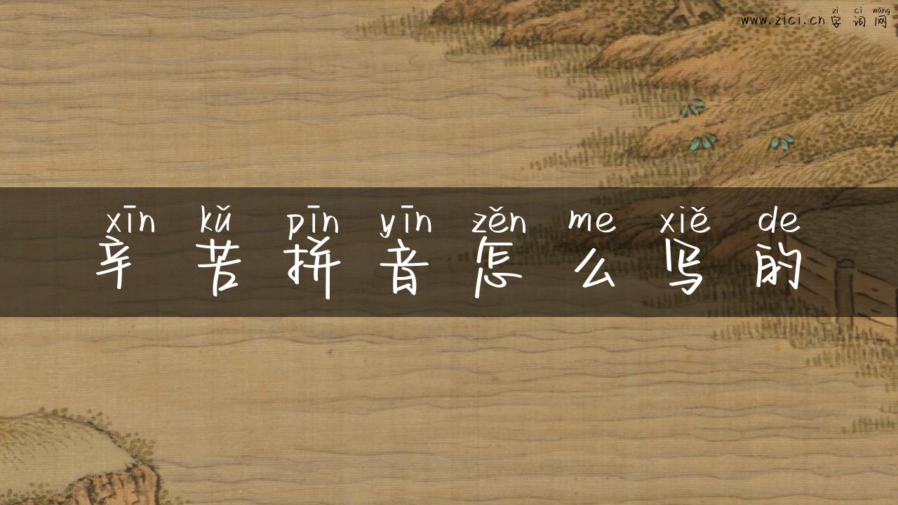 辛苦拼音怎么写的