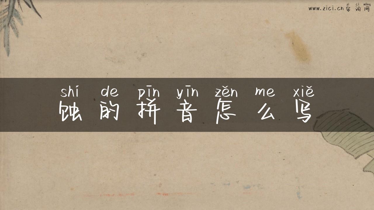 蚀的拼音怎么写