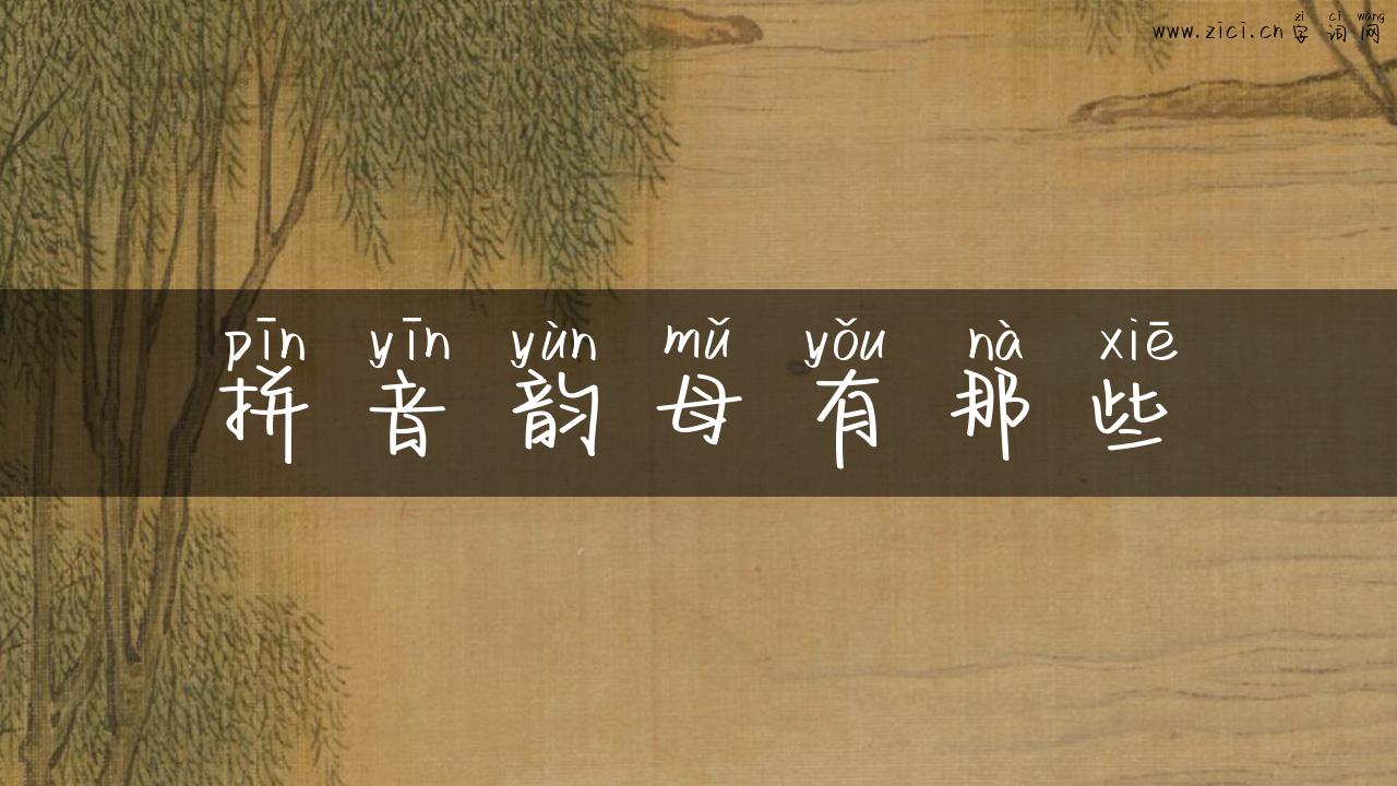 拼音韵母有那些