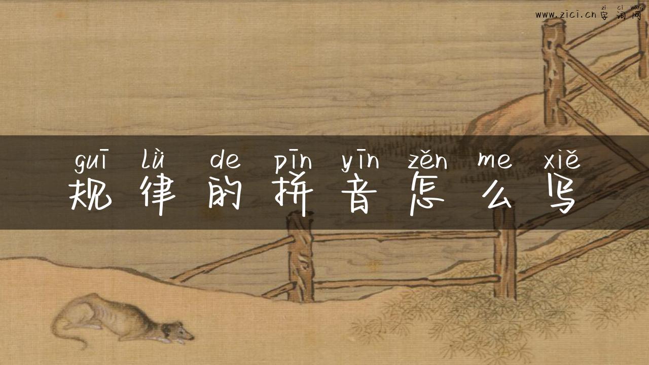 规律的拼音怎么写