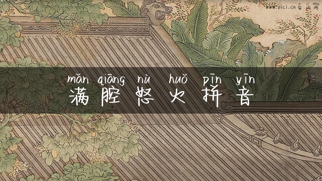 满腔怒火拼音