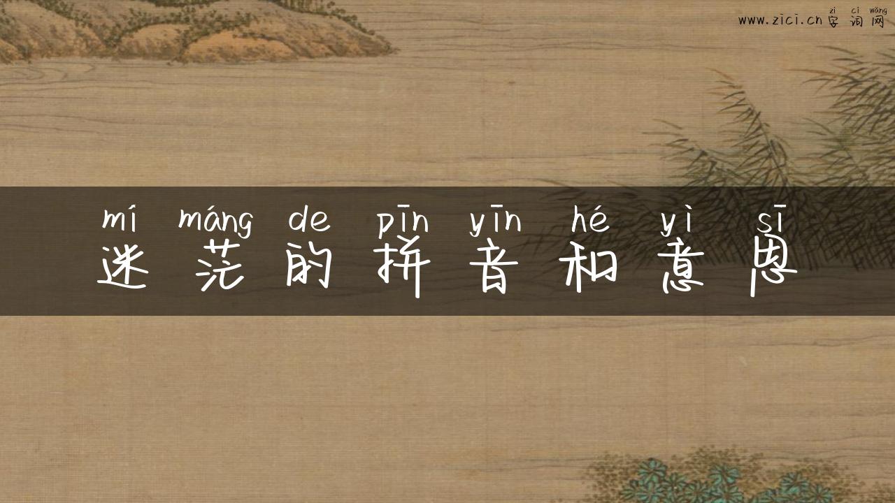 迷茫的拼音和意思
