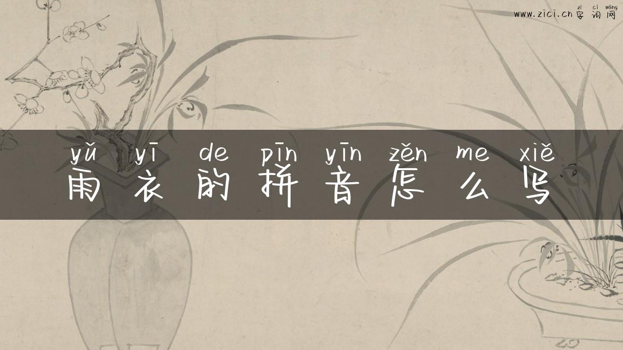 雨衣的拼音怎么写