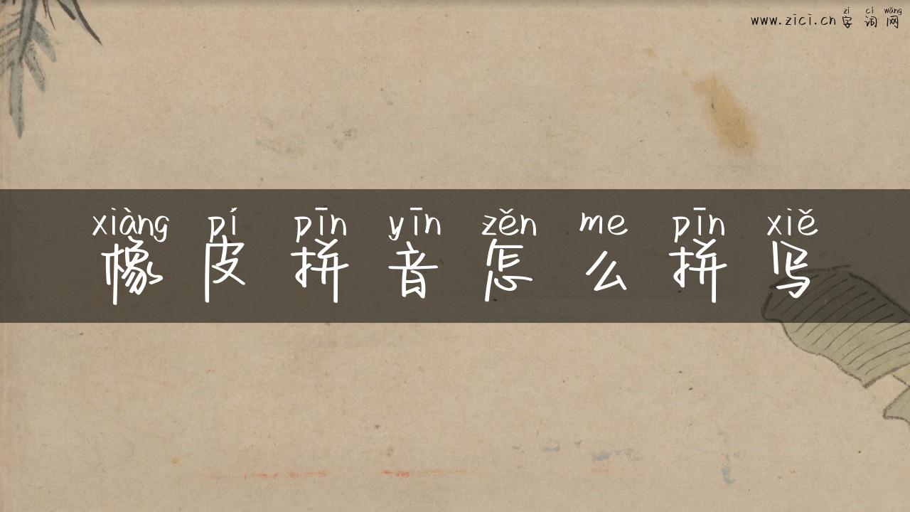 橡皮拼音怎么拼写