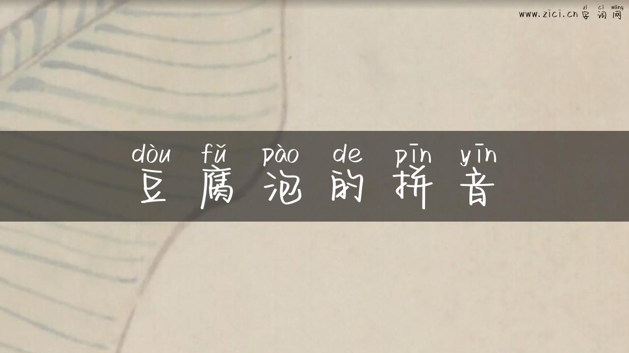 豆腐泡的拼音