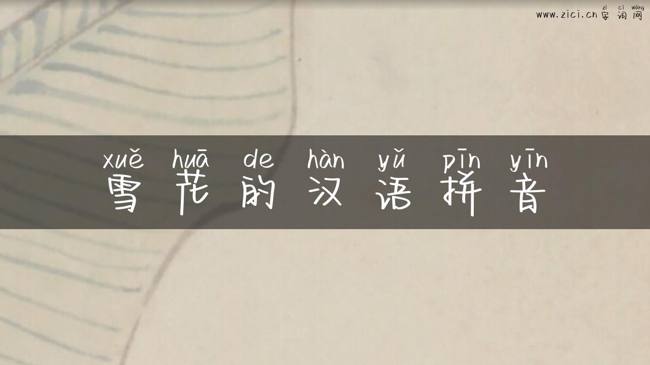 雪花的汉语拼音
