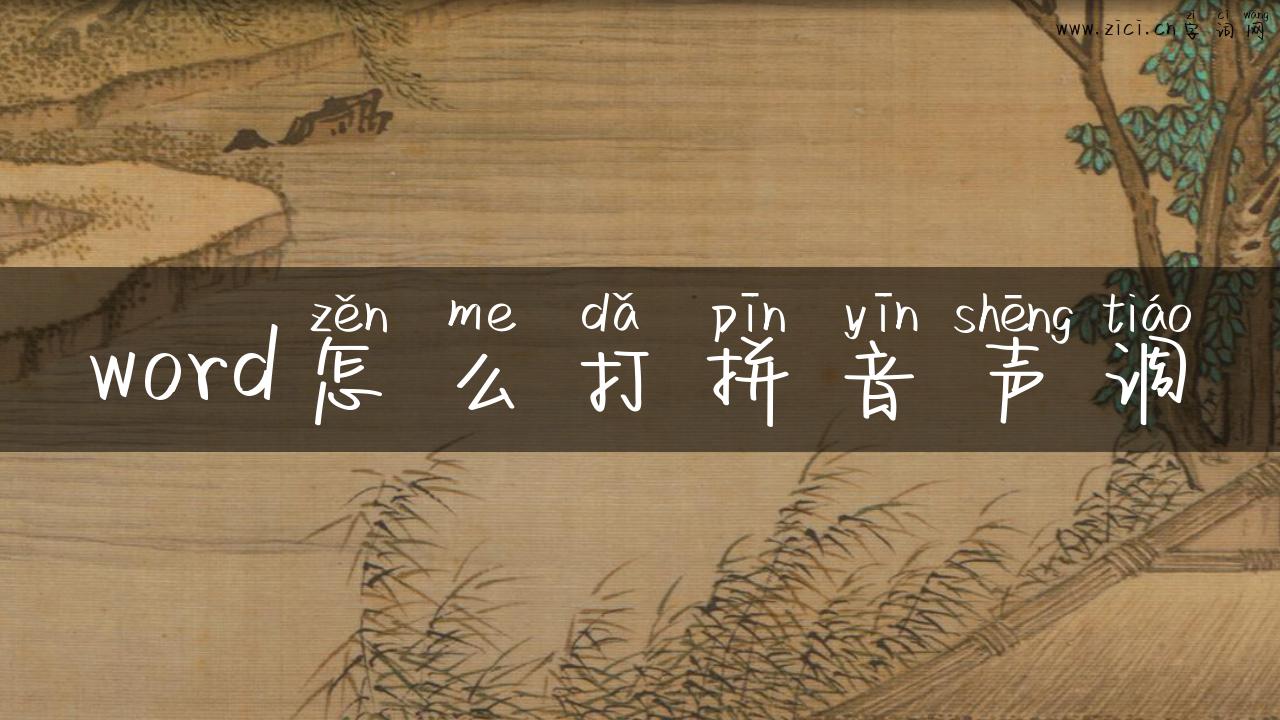 word怎么打拼音声调