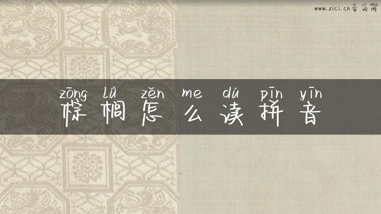 棕榈怎么读拼音