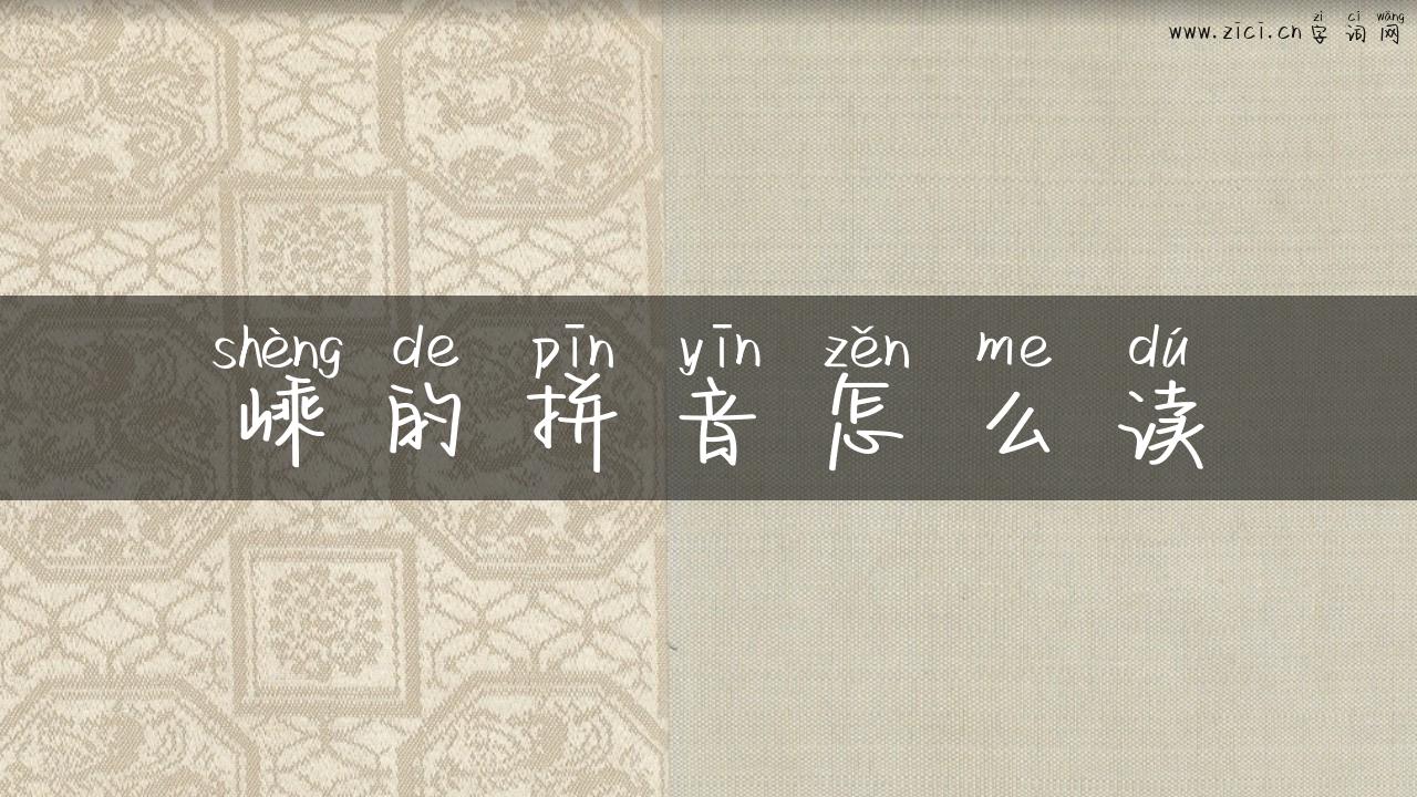 嵊的拼音怎么读