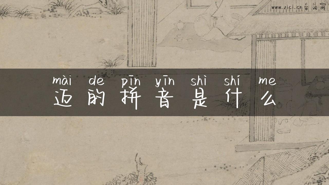迈的拼音是什么
