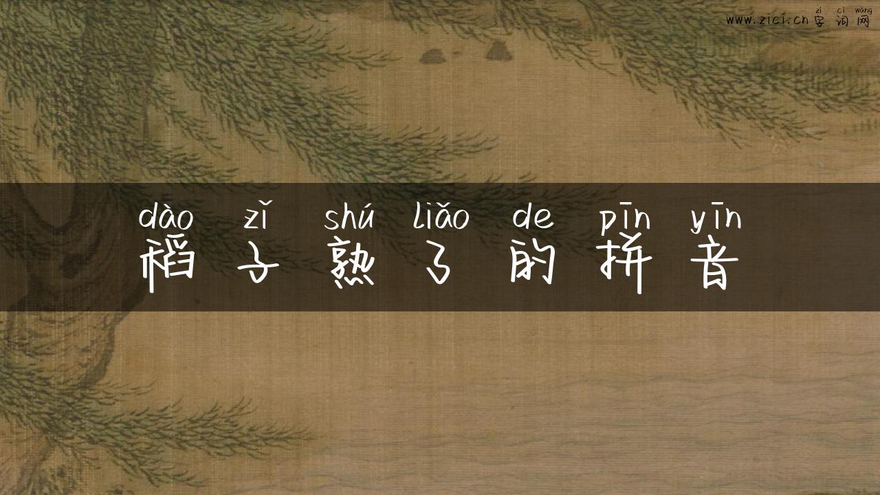稻子熟了的拼音