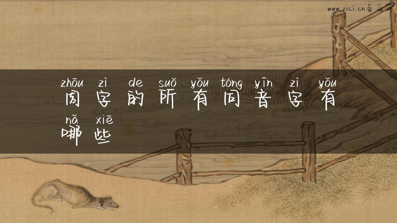 周字的所有同音字有哪些