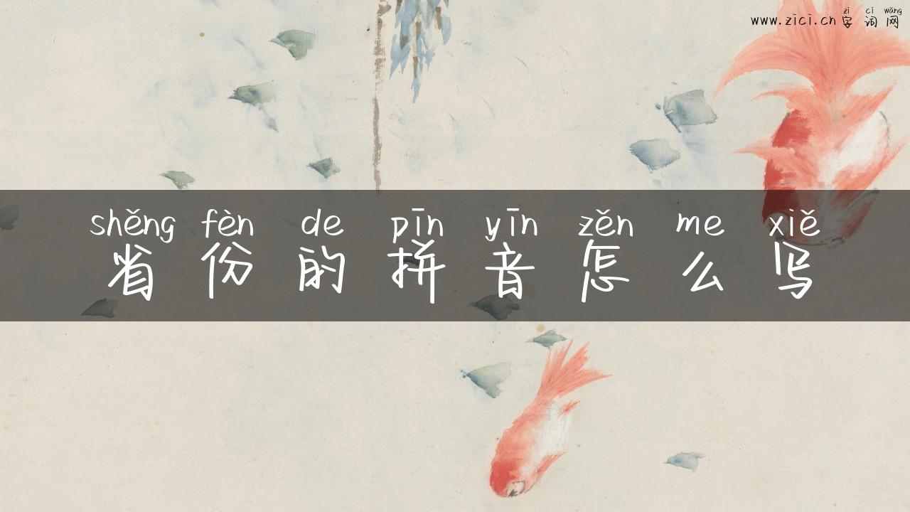 省份的拼音怎么写