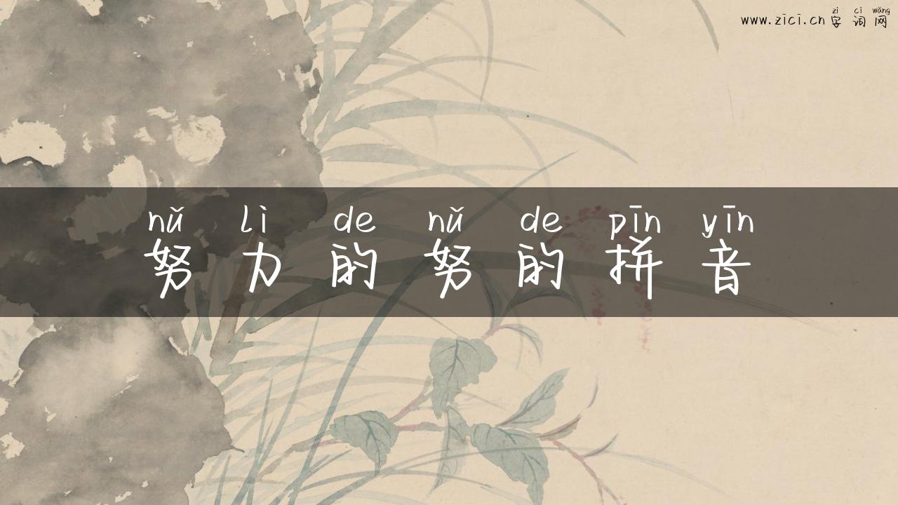 努力的努的拼音