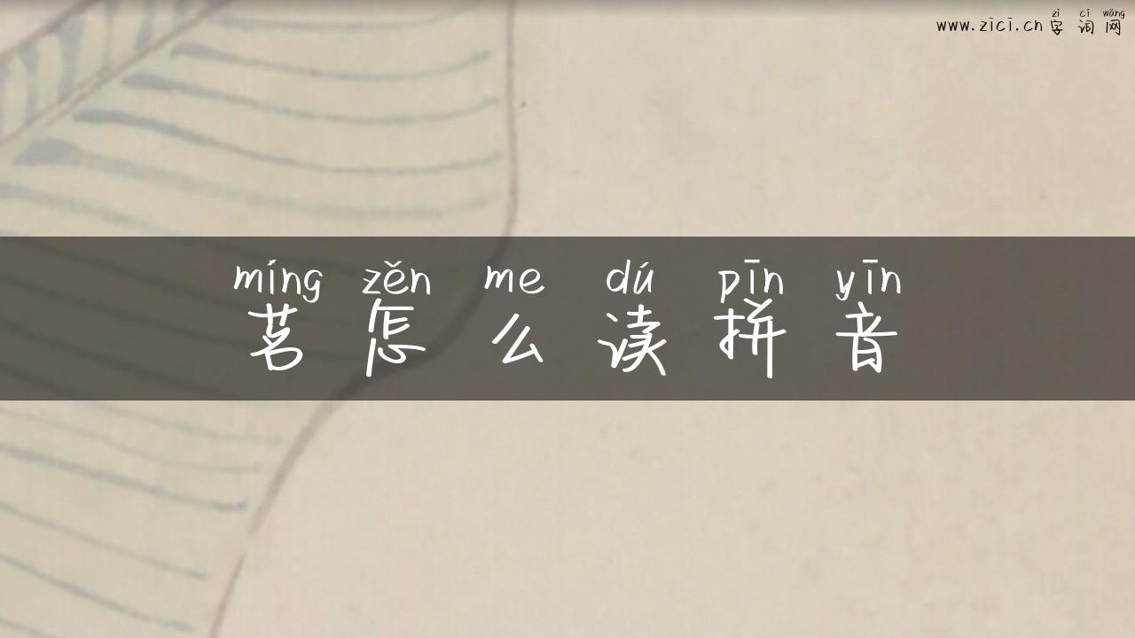 茗怎么读拼音