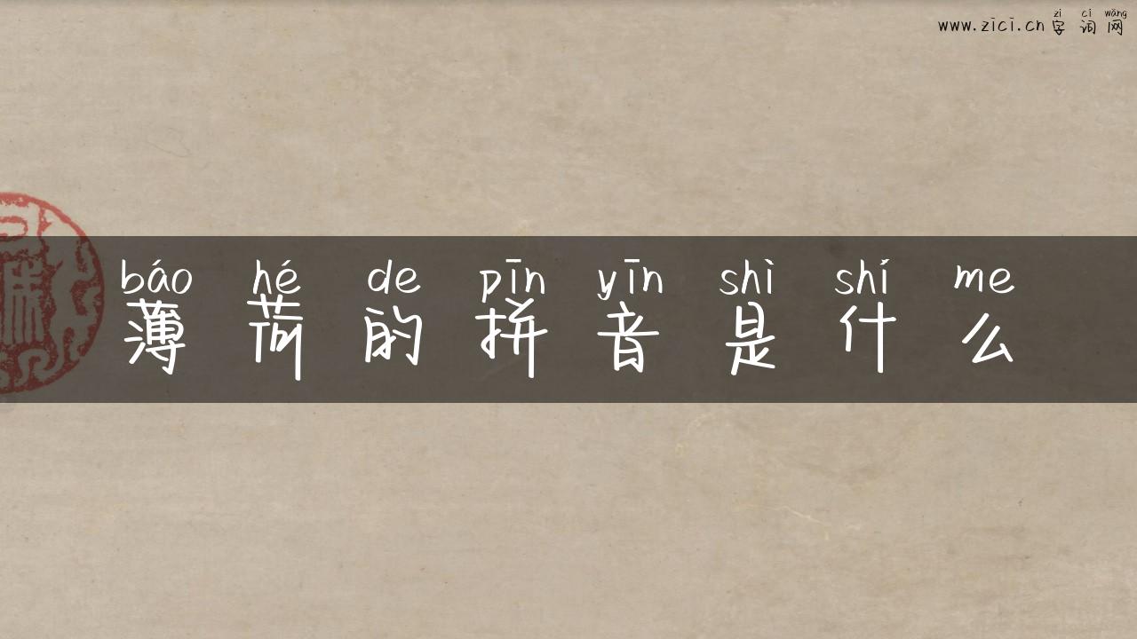 薄荷的拼音是什么