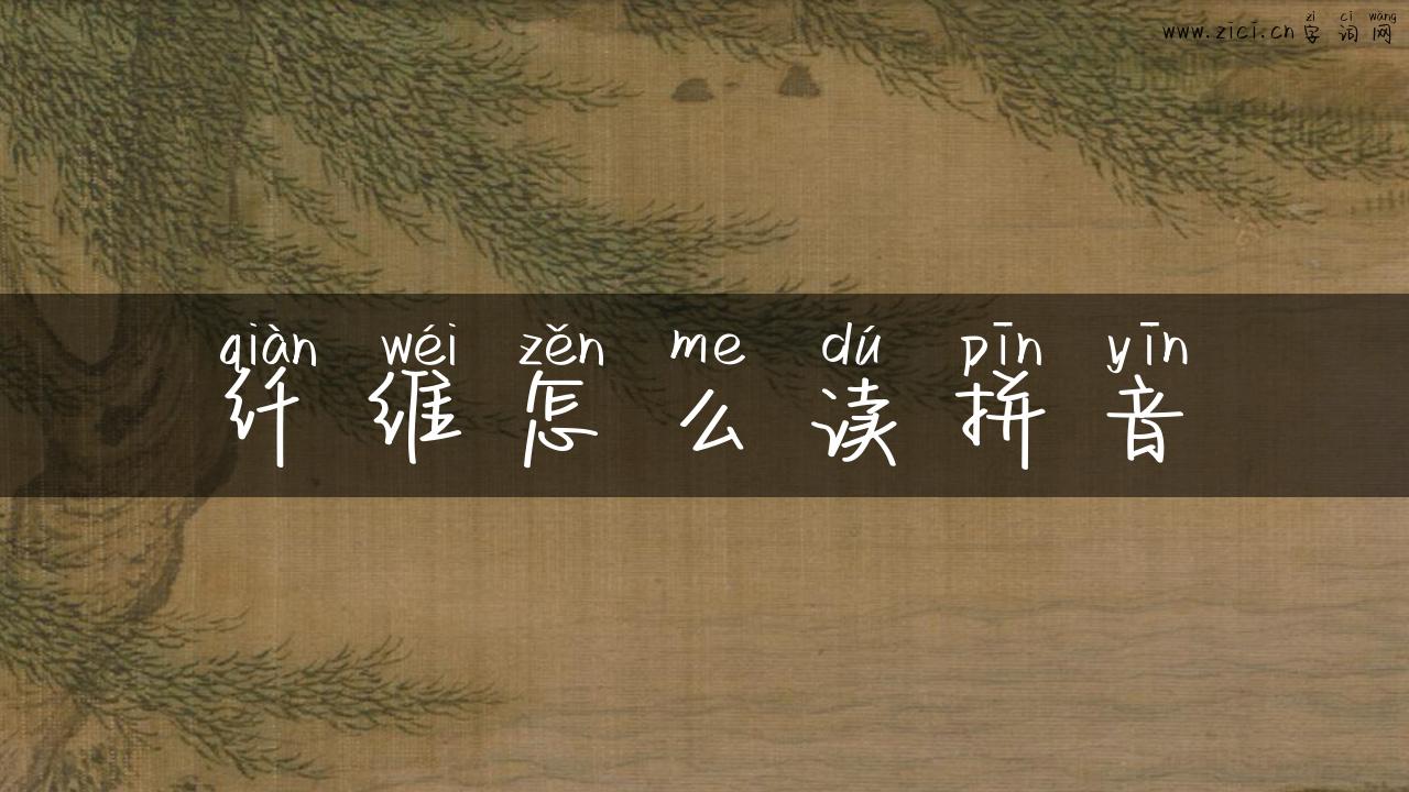 纤维怎么读拼音