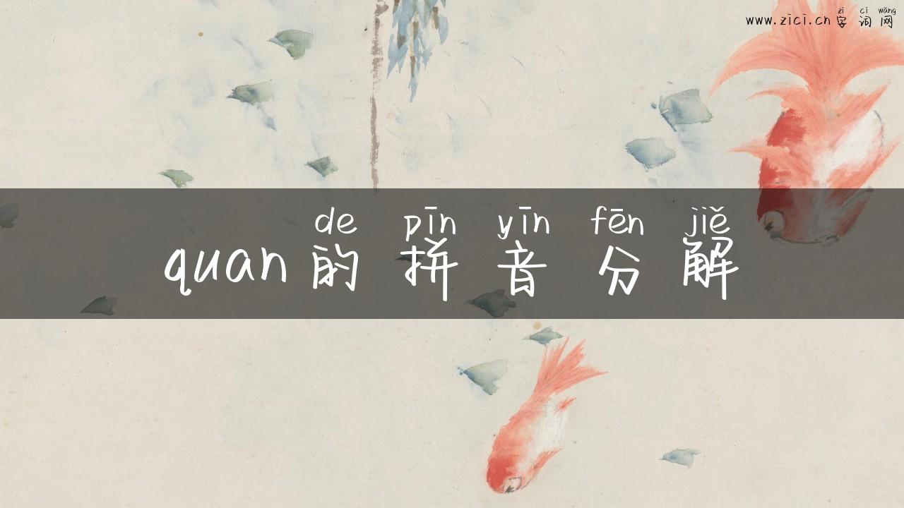 quan的拼音分解