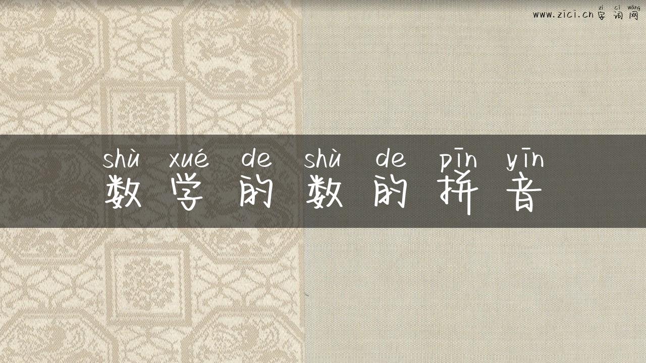 数学的数的拼音