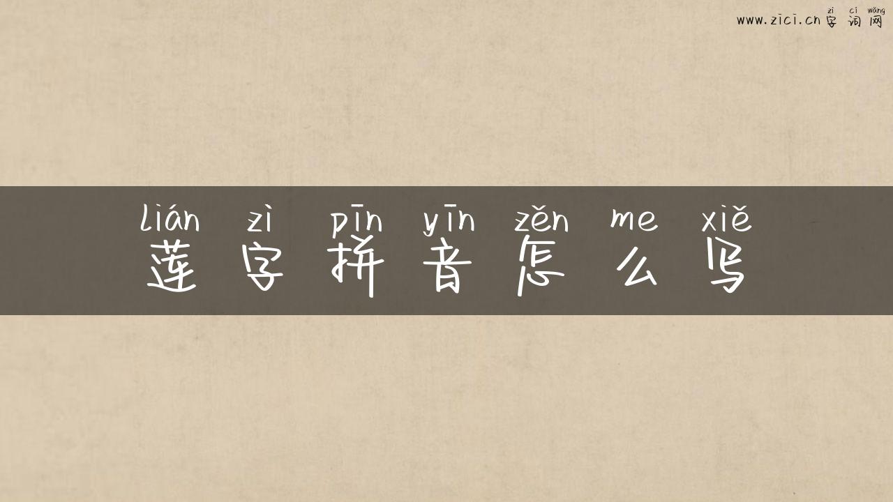 莲字拼音怎么写