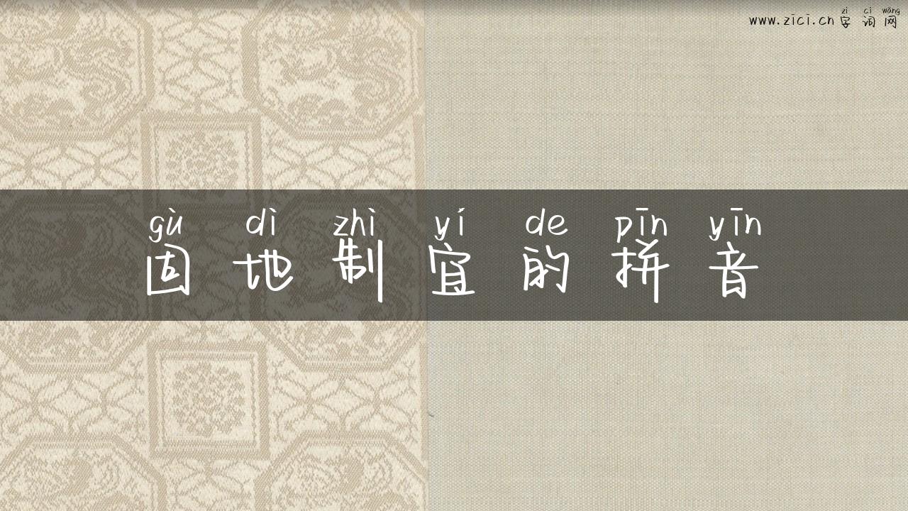 固地制宜的拼音
