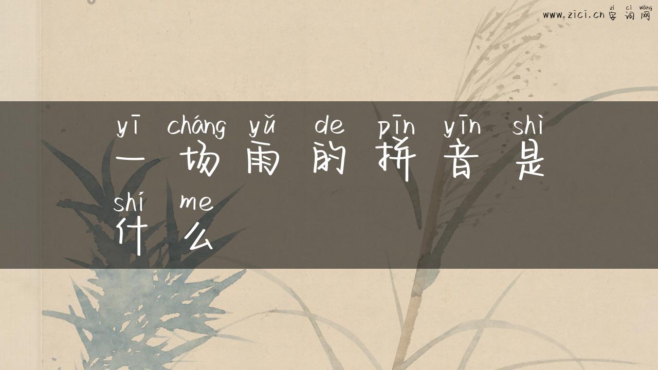 一场雨的拼音是什么