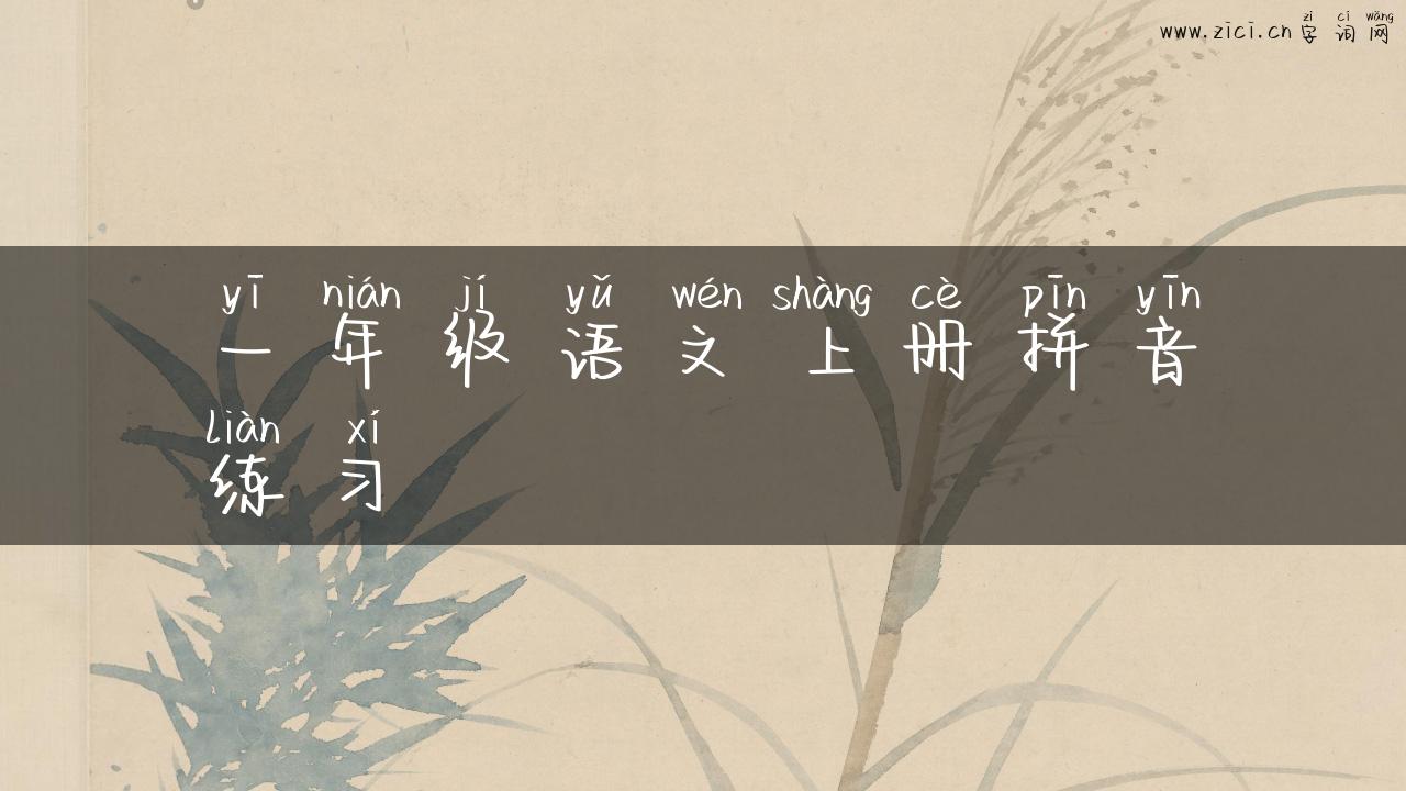 一年级语文上册拼音练习