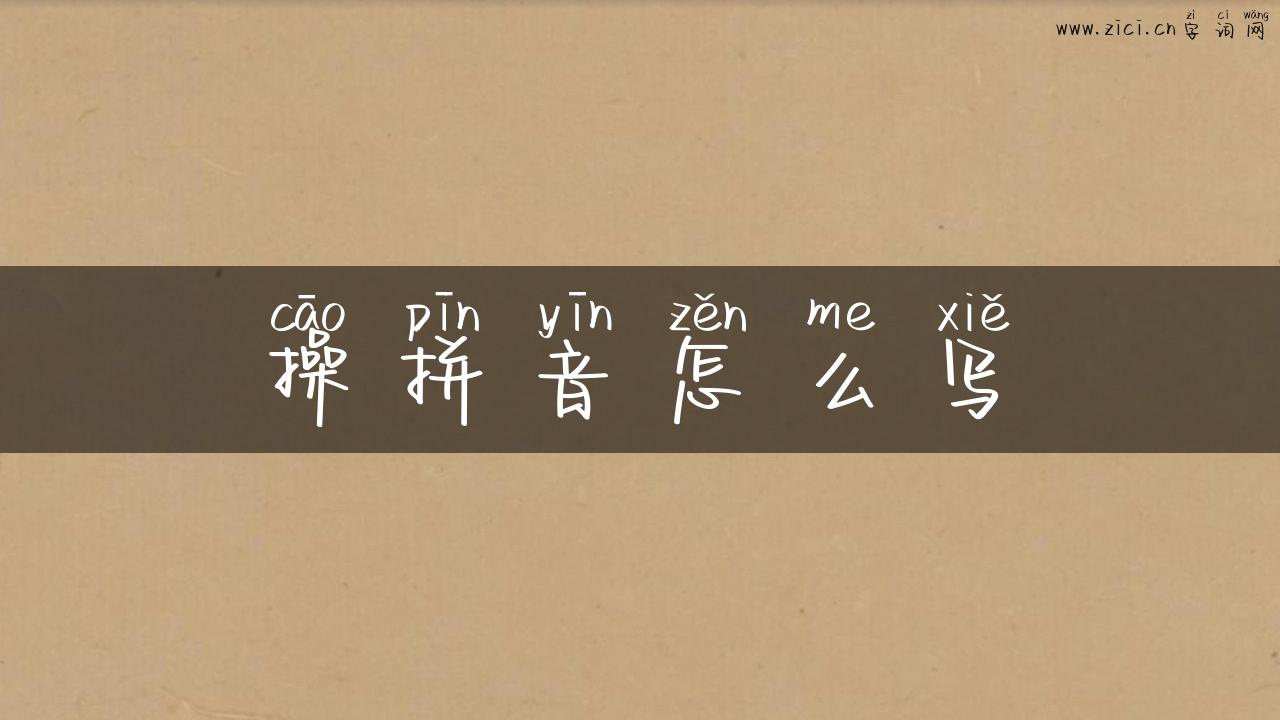 操拼音怎么写