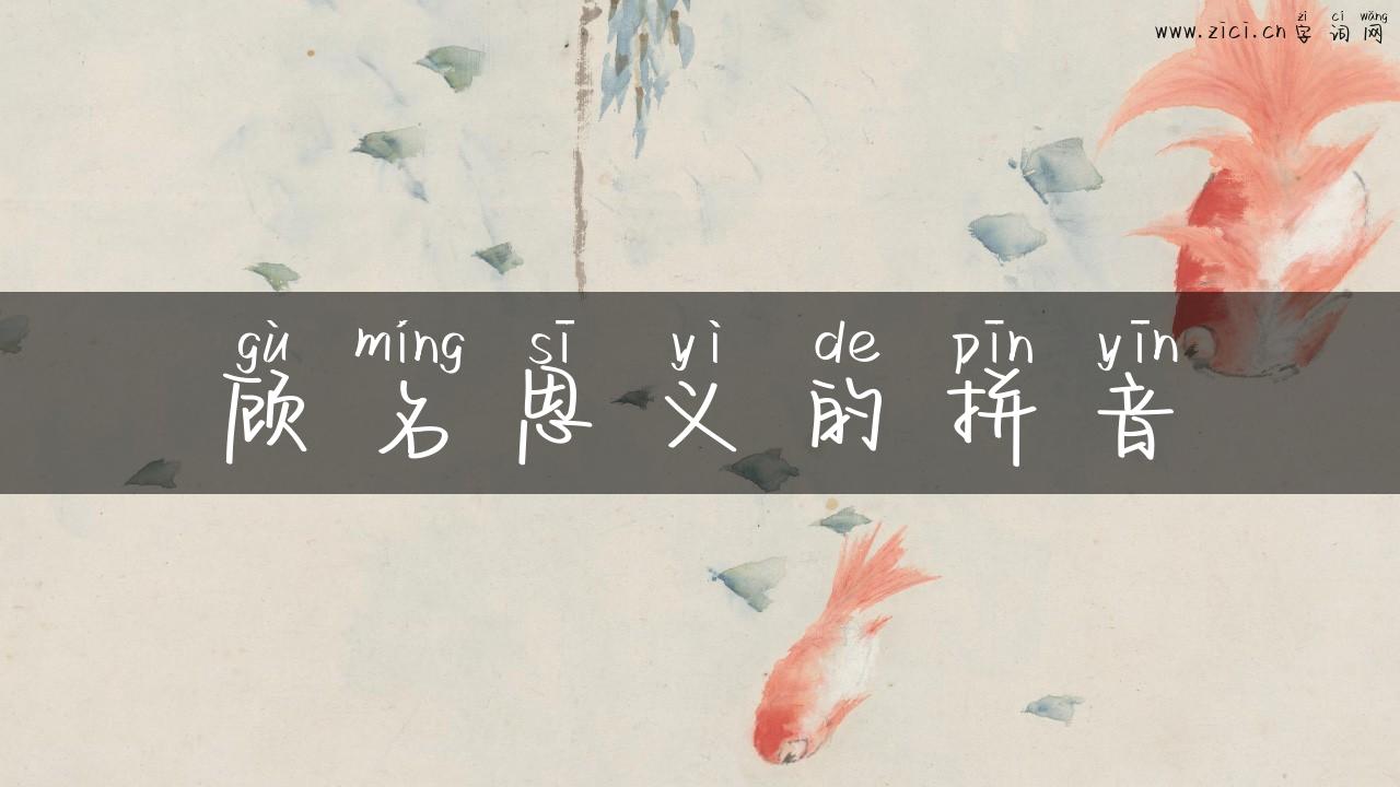 顾名思义的拼音