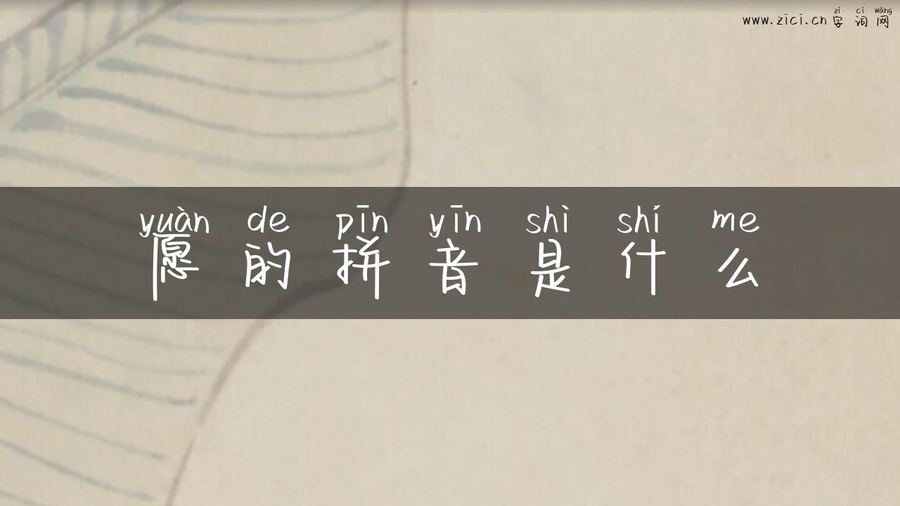 愿的拼音是什么