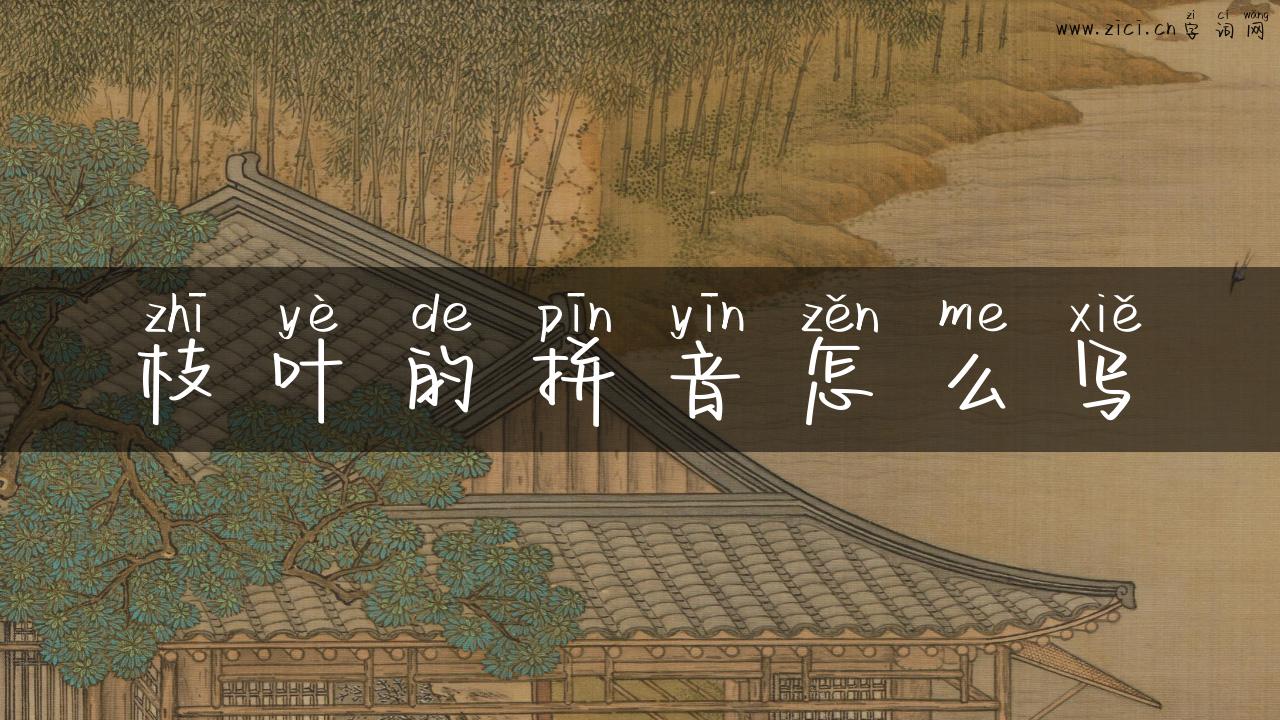 枝叶的拼音怎么写