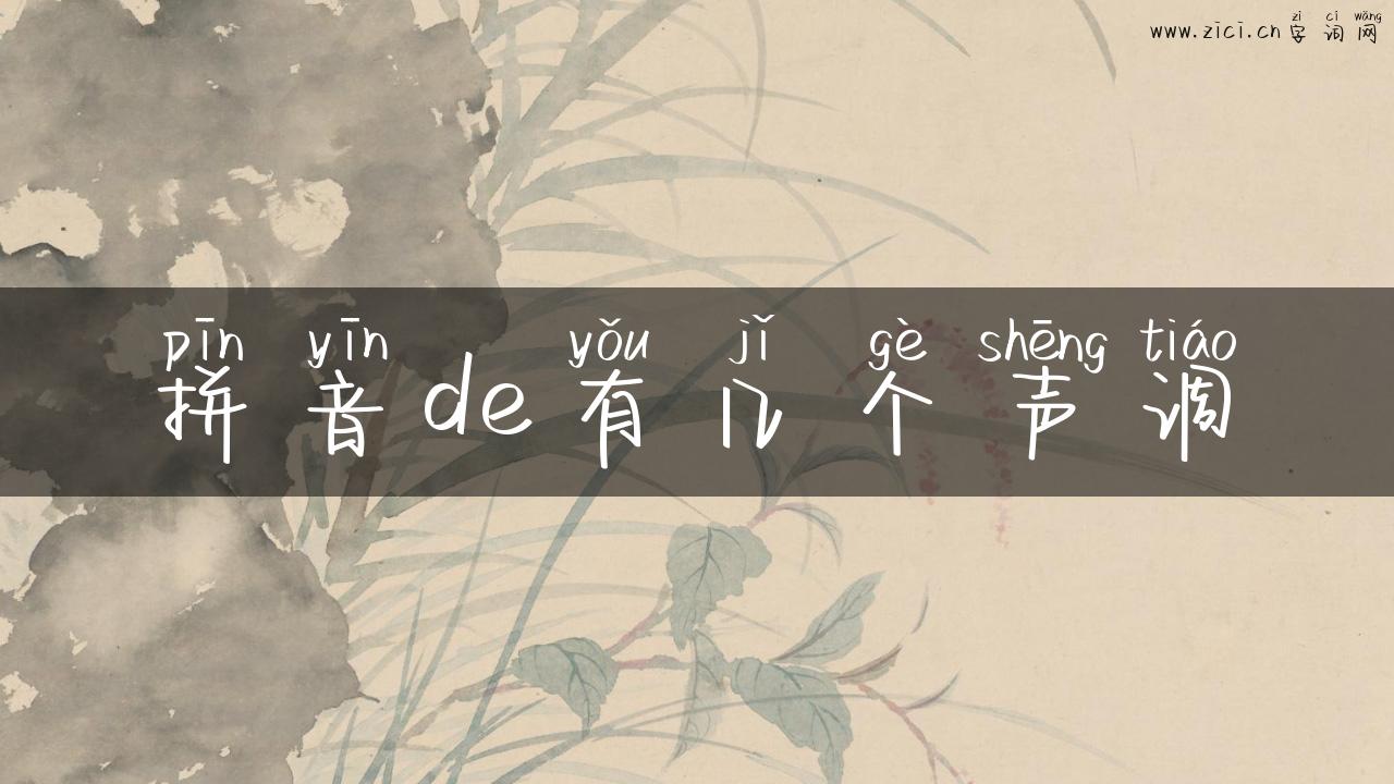 拼音de有几个声调