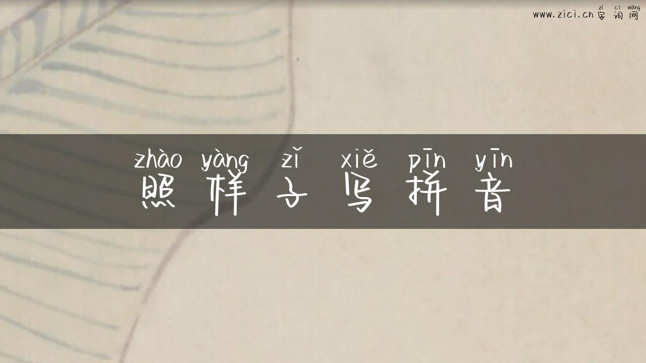 照样子写拼音