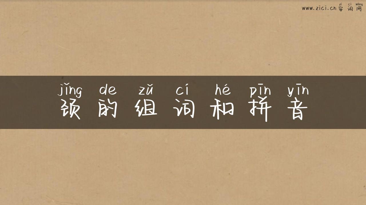 颈的组词和拼音