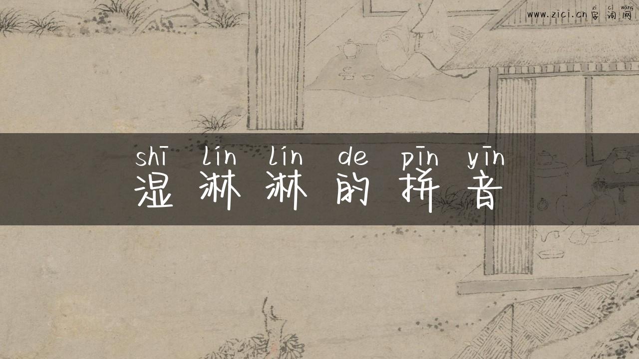 湿淋淋的拼音