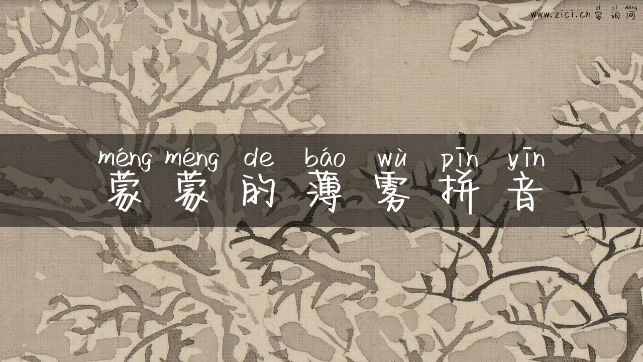 蒙蒙的薄雾拼音