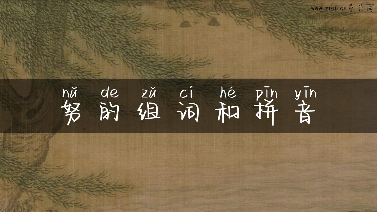 努的组词和拼音