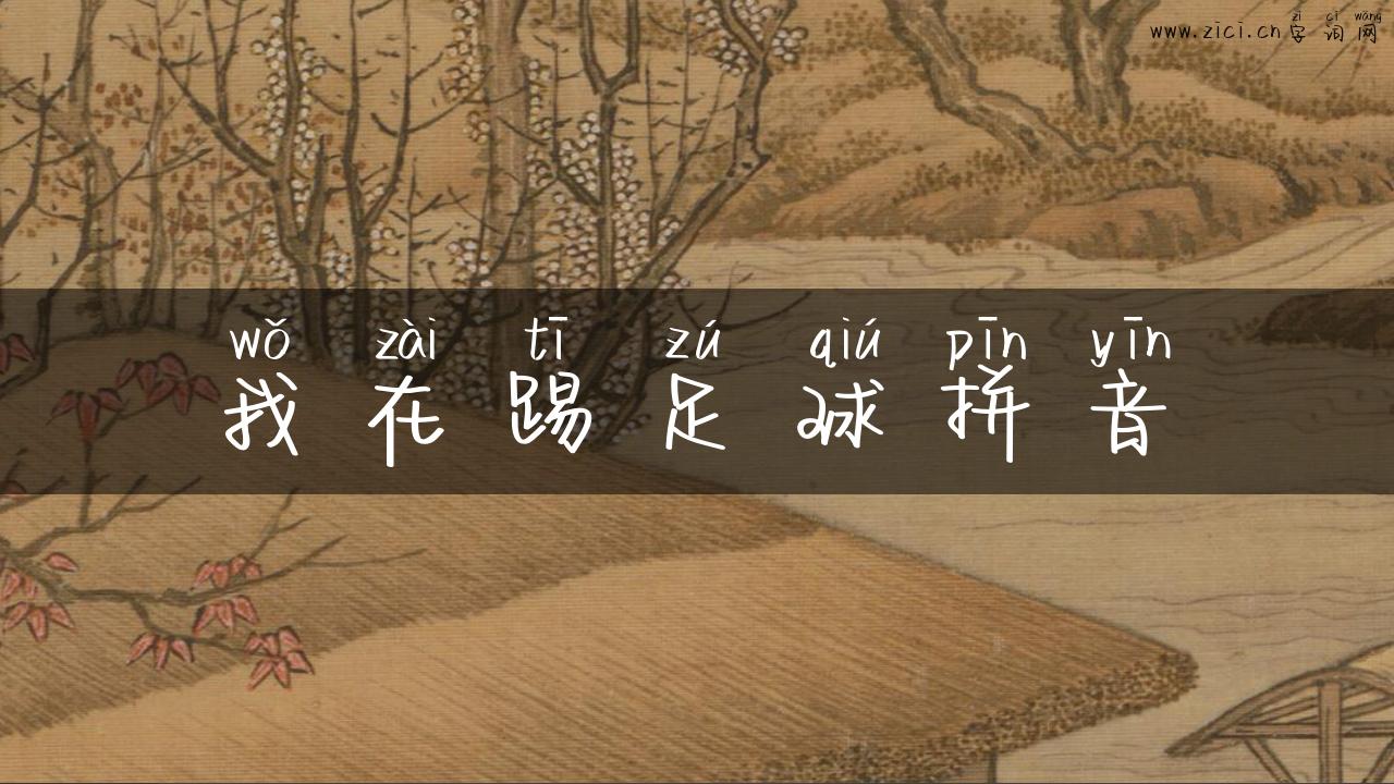 我在踢足球拼音