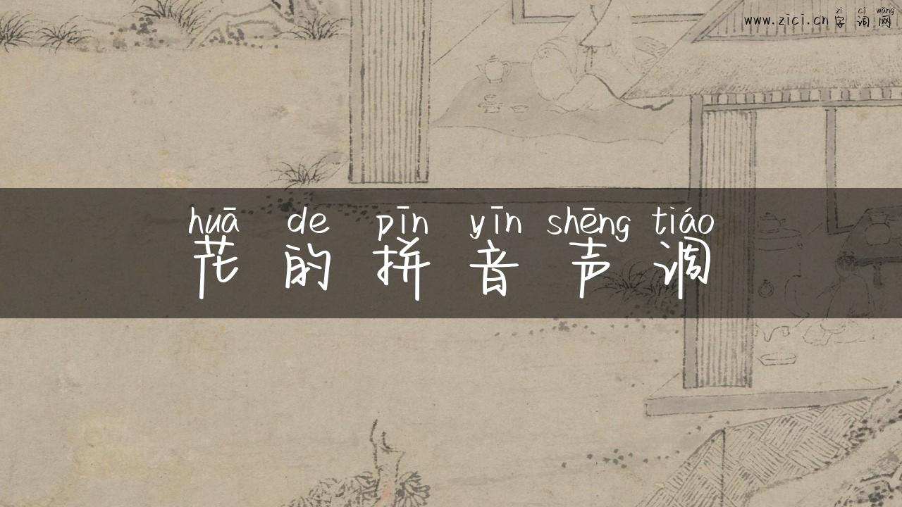 花的拼音声调